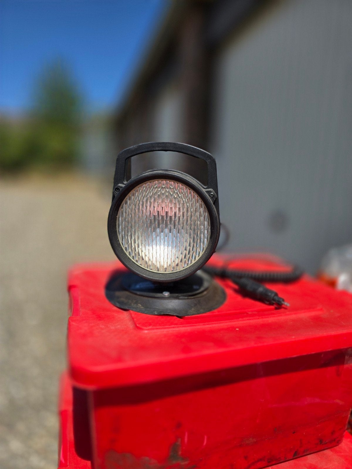 Zoeklicht met magneetvoet en 12V aansluiting, Ophalen, Gebruikt