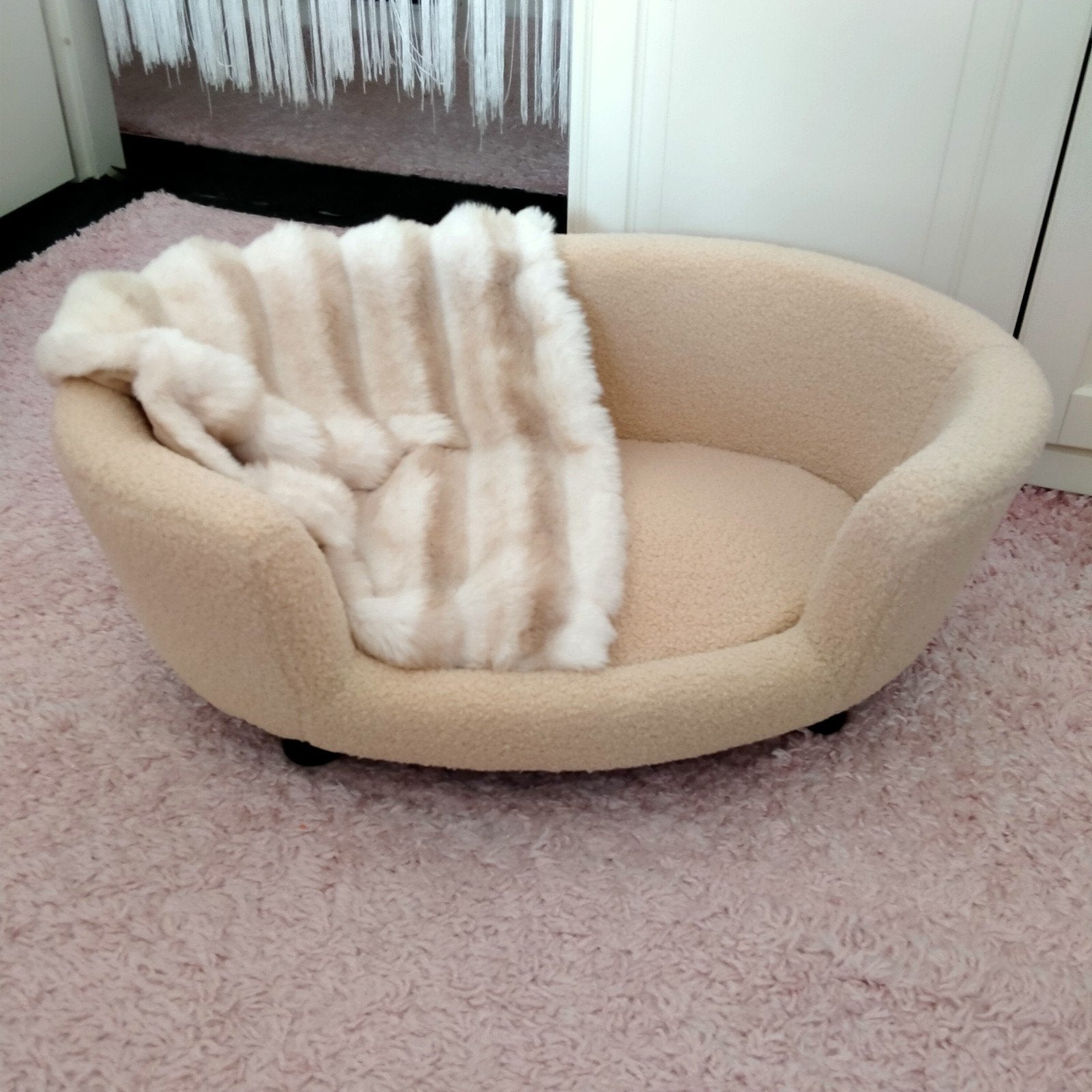 NIEUWE hondenmand sofa crème beige, Ophalen, Nieuw, Stof