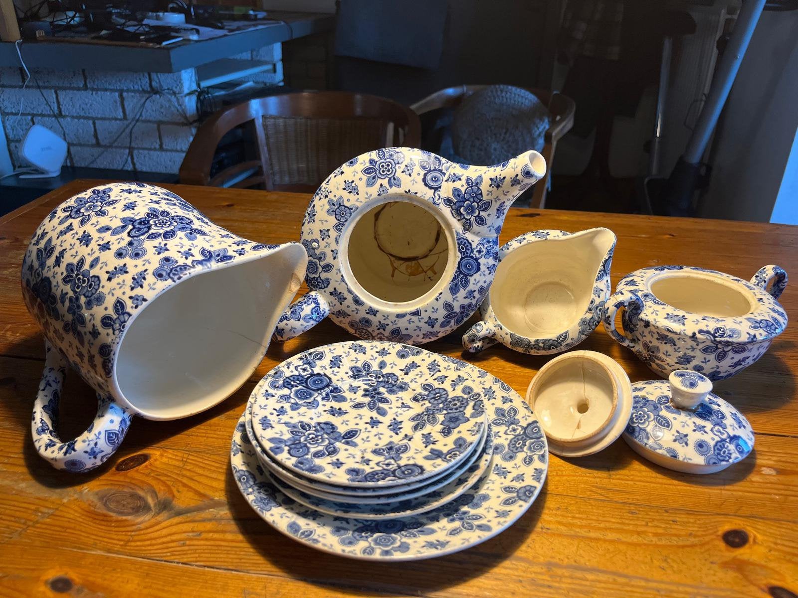 Engels blauw servies, Antiek en Kunst, Ophalen of Verzenden