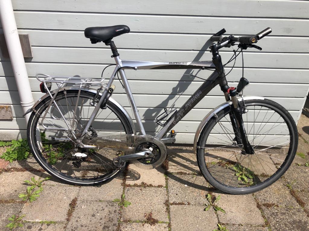 Herenfiets Jan Jansen Impress - 21 versnellingen, Gebruikt, Velgrem, Versnellingen, 53 tot 57 cm