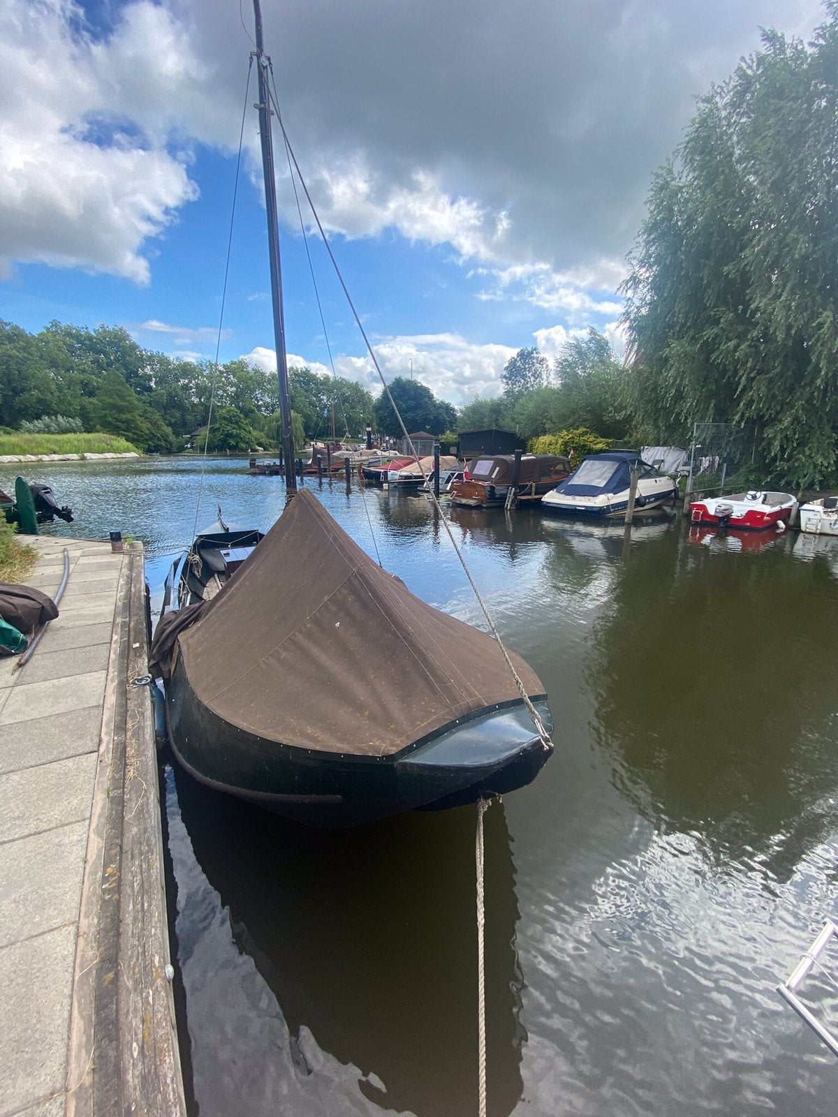 ZALMSCHOUW 7.50x2.20  bouwjaar ca.1925 met SABB motor, Watersport en Boten, Staal, Binnenboordmotor, 10 pk, Diesel