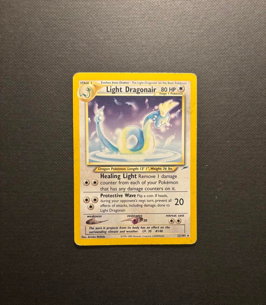 Pokémon Light Dragonair 22/105 Neo Destiny, Ophalen of Verzenden, Zo goed als nieuw, Losse kaart