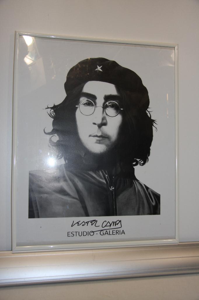 lester campa john lennon 41/51 cm poster (262), Ophalen of Verzenden, Gebruikt, Poster, Artwork of Schilderij