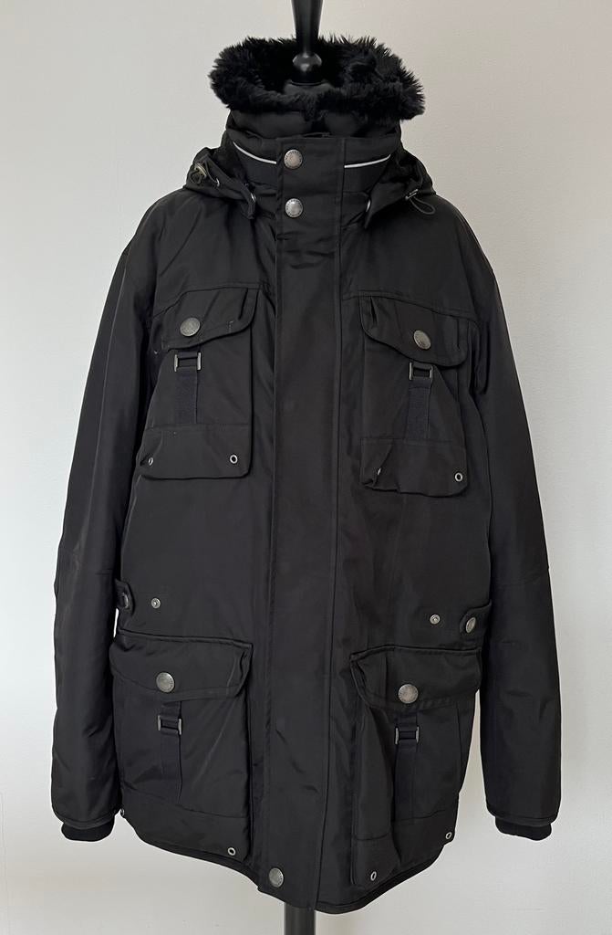 Wellensteyn zwart winterjack met capuchon maat XL, Kleding | Heren, Jassen | Winter, Zo goed als nieuw, Maat 56/58 (XL), Zwart