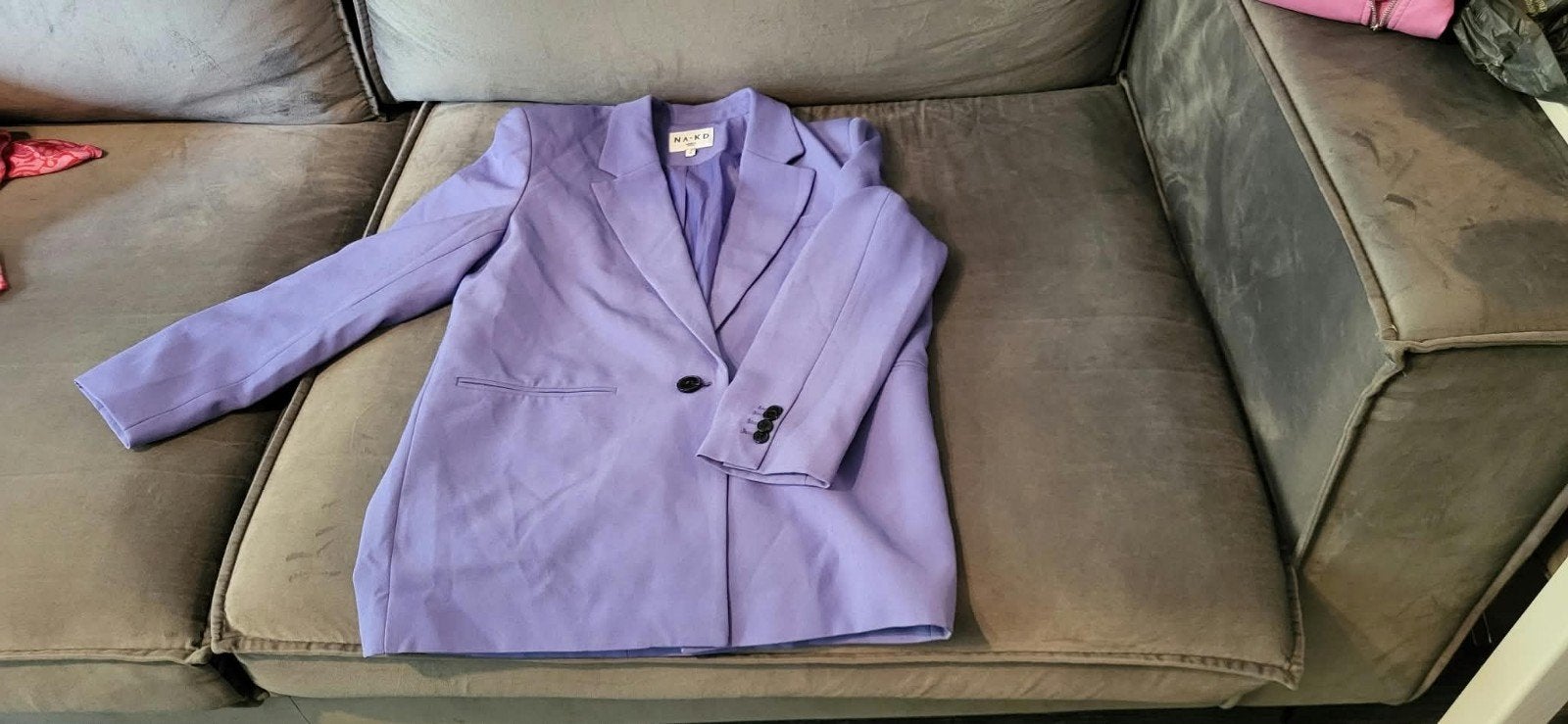 NA-KD Lila Blazer Maat 36 (S) - Zo goed als nieuw, Kleding | Dames, NA-KD, Paars, Maat 42/44 (L), Nieuw