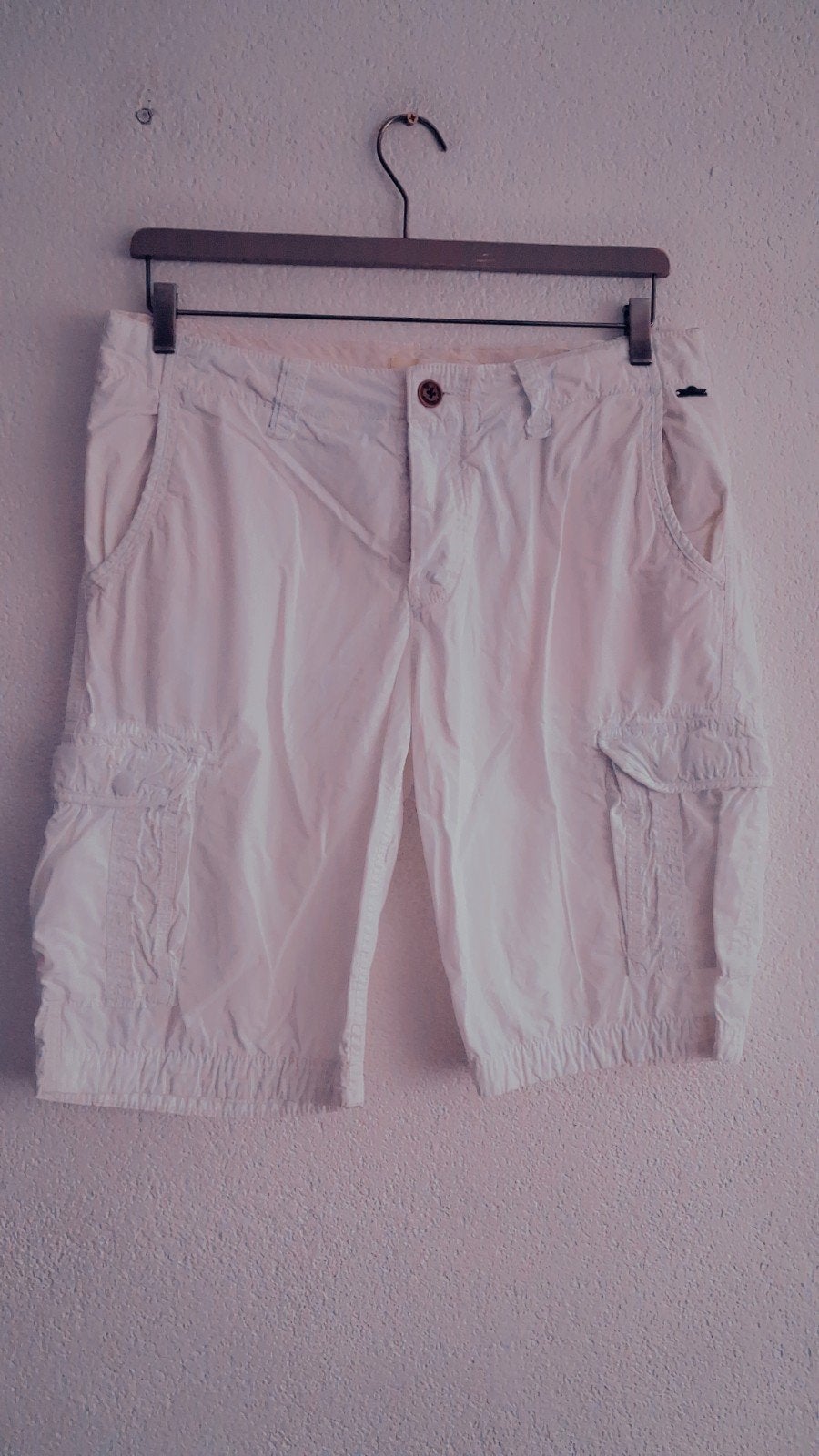 Scotch & Soda Witte Cargo Shorts Maat 33, Kleding | Heren, Broeken en Pantalons, Wit, Overige maten, Ophalen of Verzenden, Gedragen