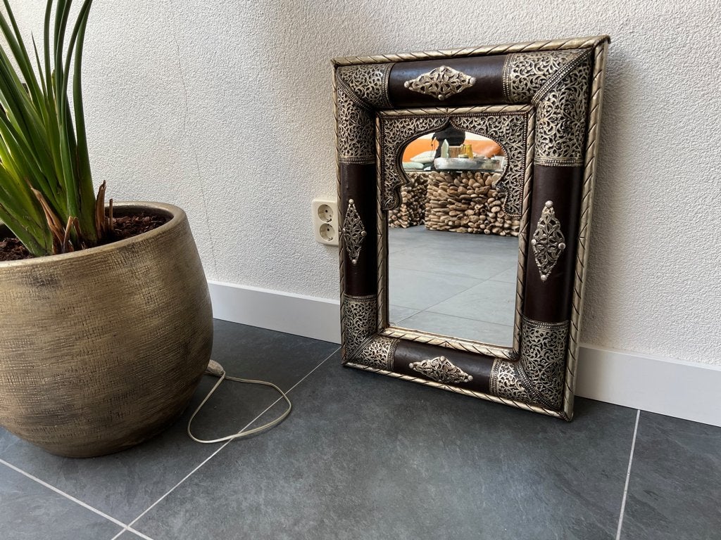 Marokkaanse handwerk spiegel oosters 1001 nacht, Gebruikt, Ophalen of Verzenden, https://verburgtvintage.nl/#contact, Schipluidenlaan 20 5035KJ Tilburg