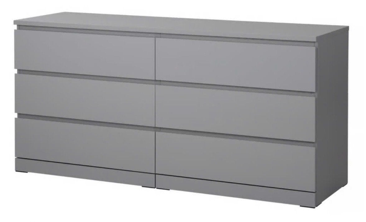 IKEA Malm ladekasten set (3 kasten)- Grijs, Ophalen, Gebruikt, 5 laden of meer, 150 tot 200 cm