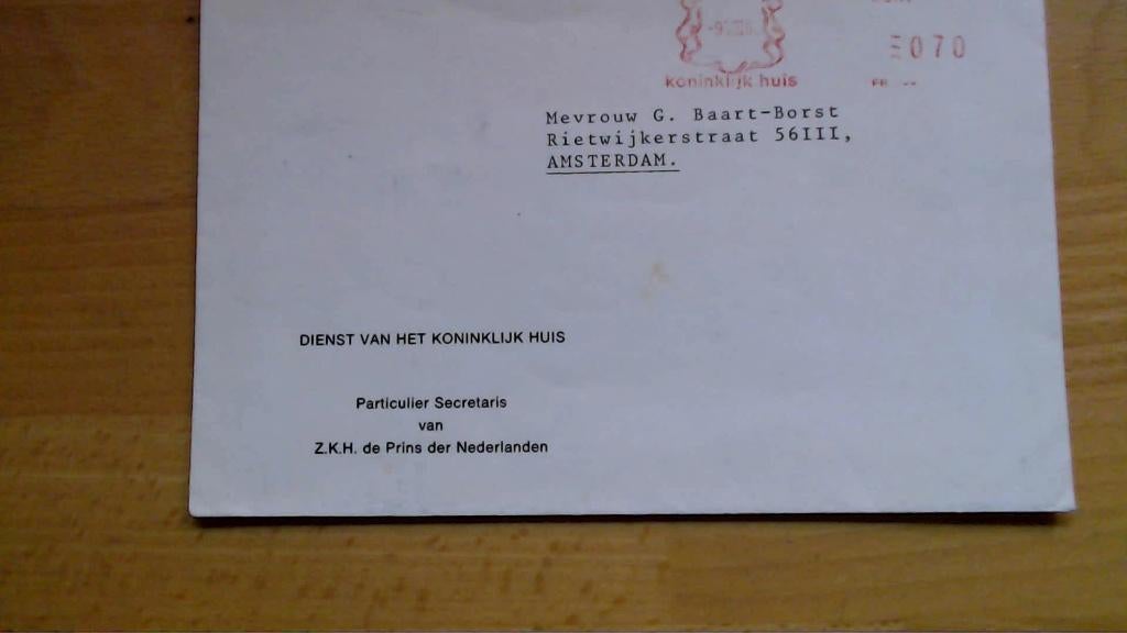 Koninklijk Huis, Ophalen of Verzenden, Gebruikt, Nederland, Kaart, Foto of Prent