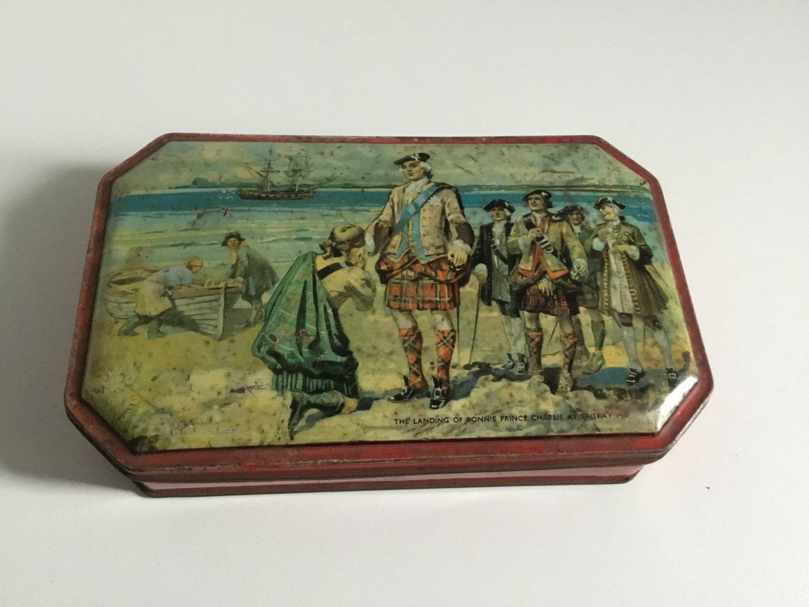 Oud blik The landing of Bonnie Prince Charlie, Verzamelen, Blikken, Ophalen of Verzenden, Zo goed als nieuw, Overige
