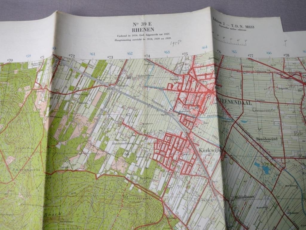 39 E Rhenen Veenendaal Kesteren Lienden Klinkenberg 1958, Ophalen of Verzenden