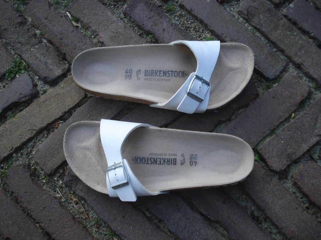 BIRKENSTOCK MADRID WIT 40 NIEUW GRATIS VERZENDING PER POST, Kleding | Dames, Schoenen, Verzenden, Wit, Nieuw, Slippers