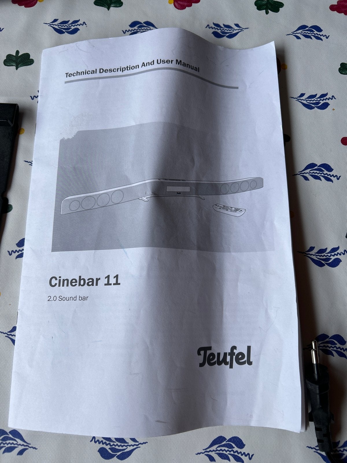 Teufel Cinebar 11 2.0 Soundbar met Subwoofer, Ophalen, Met externe subwoofer, Zo goed als nieuw