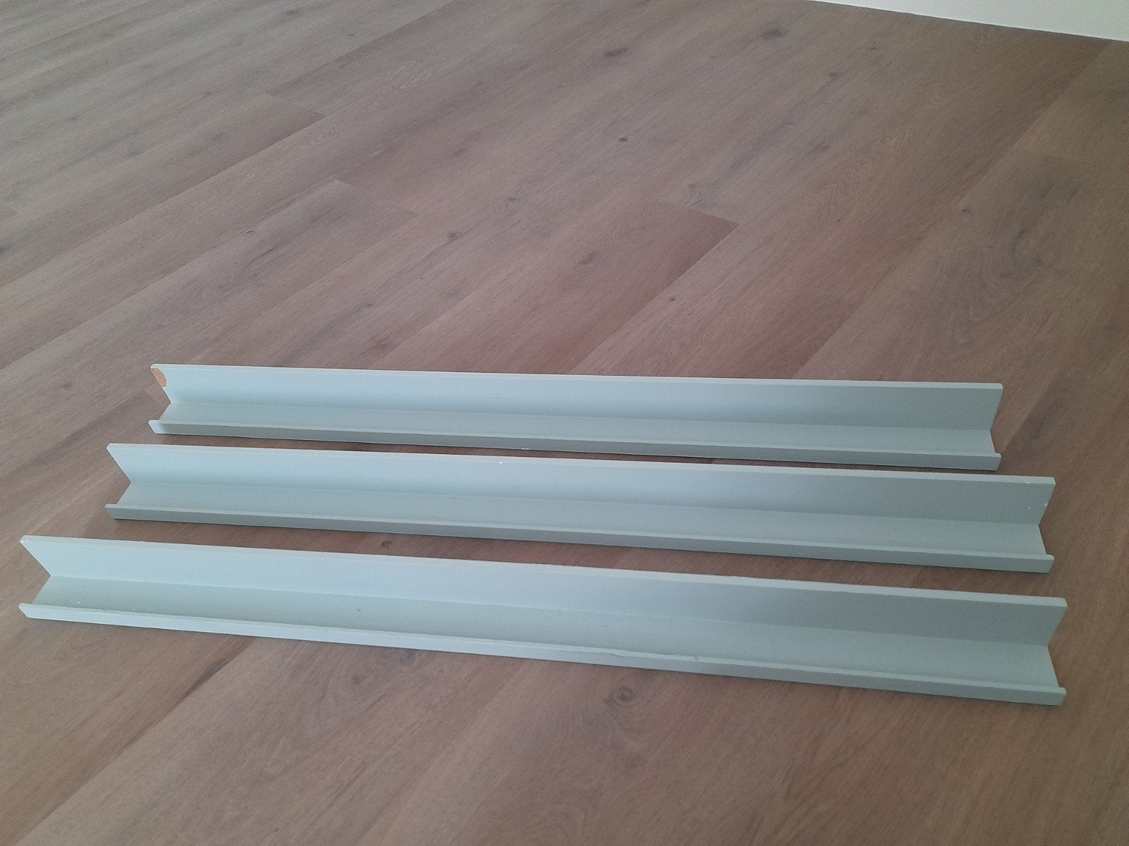 3 x groene Foto wandplanken 1 meter breed en 7 cm diep, Ophalen, Gebruikt
