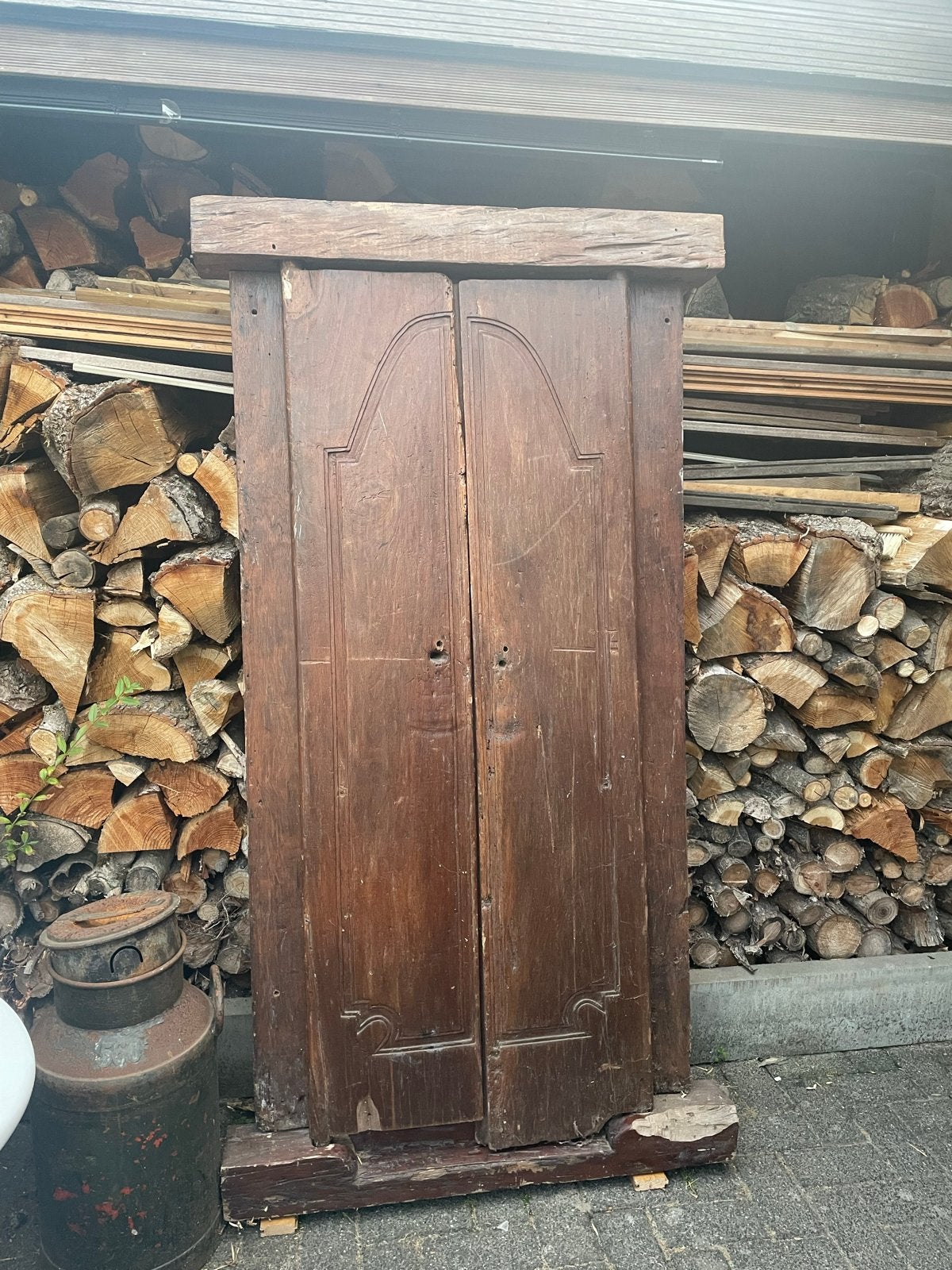 Antieke houten krijtbord, Ophalen