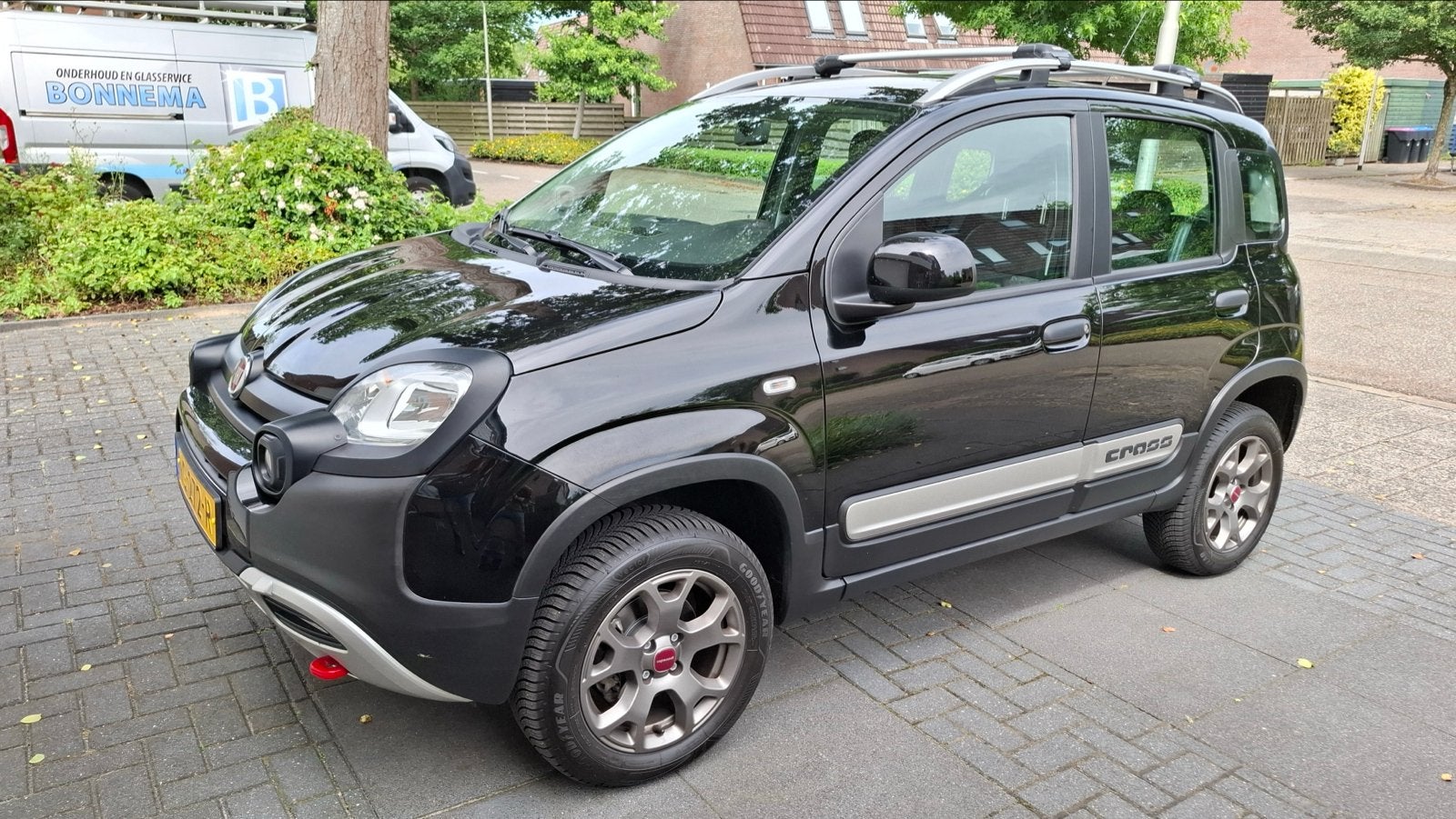 Fiat Panda Twinair Turbo 90 4X4 zwart 2017 orig.nederlands, Stof, 40 €/maand, Euro 6, Panda