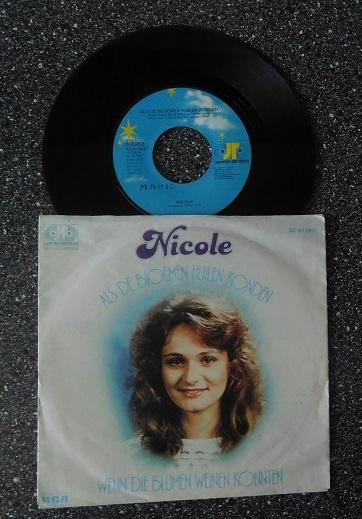 Nicole - als de bloemen huilen konden, Cd's en Dvd's, Vinyl | Nederlandstalig, Ophalen of Verzenden, Zo goed als nieuw, 7 inch
