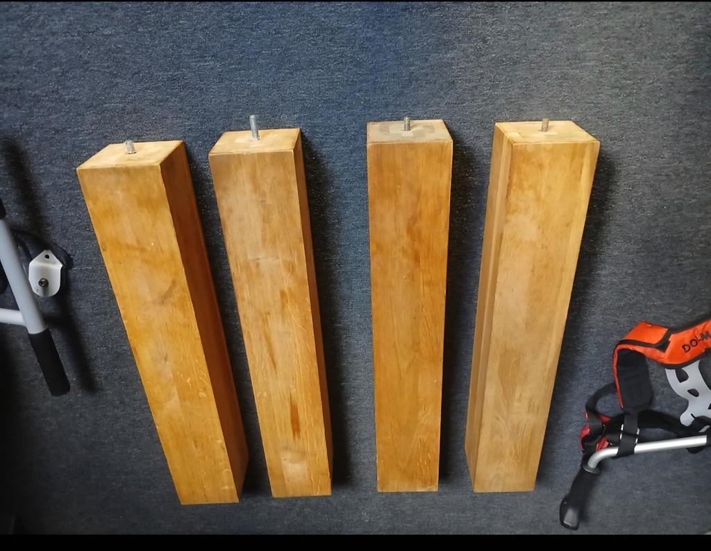 Set van 4 Teakhouten Tafelpoten, Ophalen