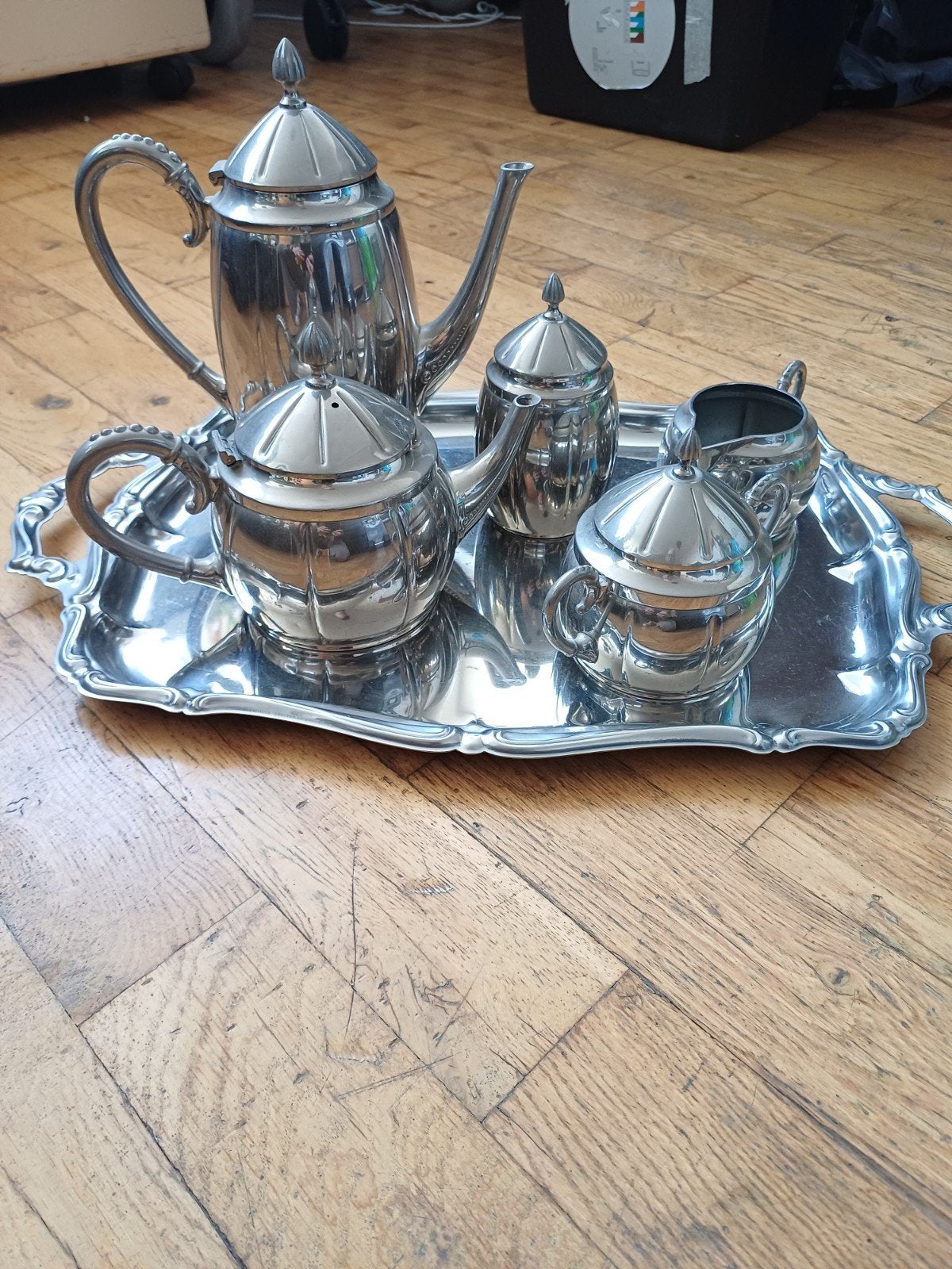 Vintage Daalderop Verzilverd Theeservies - Made in Holland, Ophalen of Verzenden