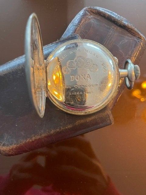 doxa hors concourours, Zakhorloge, 1960 of later, Zilver, Ophalen