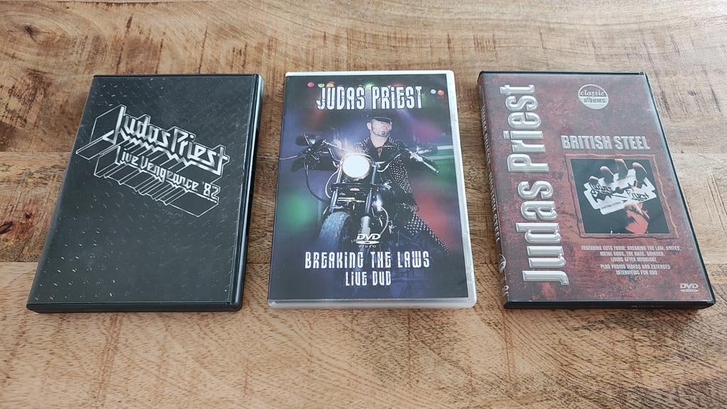 3 Judas Priest Muziek DVD's  samen voor €10, Alle leeftijden, Ophalen of Verzenden, Zo goed als nieuw, Muziek en Concerten