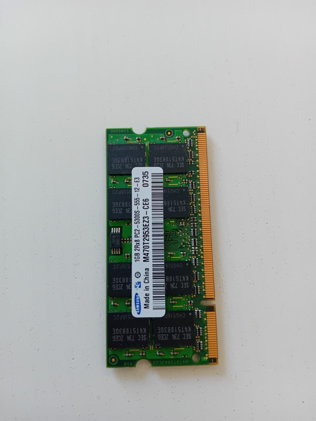 Samsung 1GB DDR2 Laptop RAM Geheugen (PC2-5300S), Ophalen, DDR2, Laptop, Gebruikt