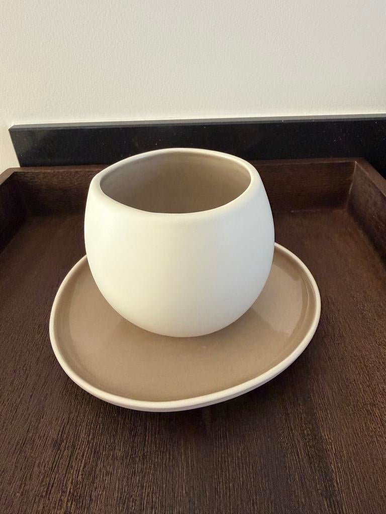 7 stuks Nordic Nest kop en schotel set koffie ongebruikt, Ophalen, Keramiek, Nieuw, Effen