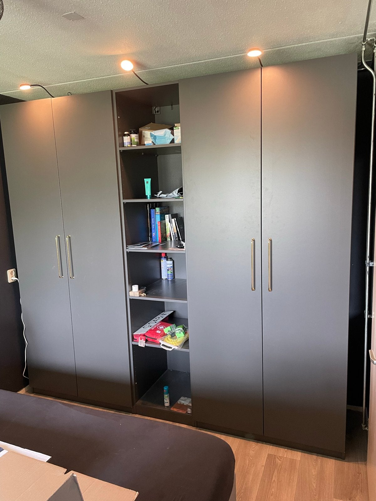 Ikea Pax Kledingkast, deuren Forsand antraciet, Ophalen, Met plank(en), Gebruikt, 200 cm of meer