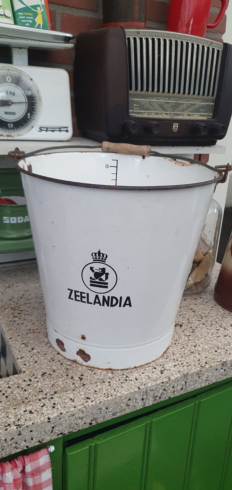 Emaille emmer Zeelandia voor bakkerij, Ophalen of Verzenden