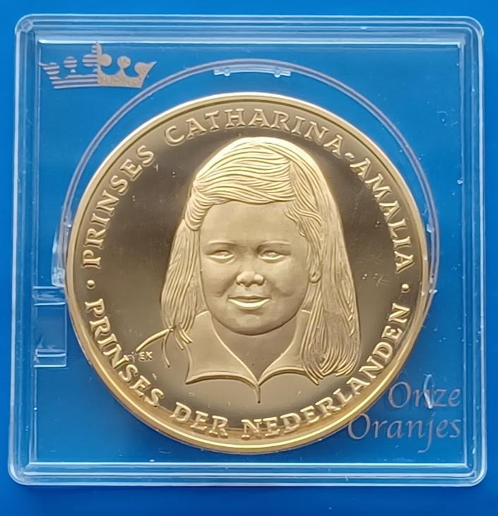 Onze Oranjes - Prinses Catharina-Amalia 5 jaar 2008, Postzegels en Munten, Verzenden, Brons, Nederland