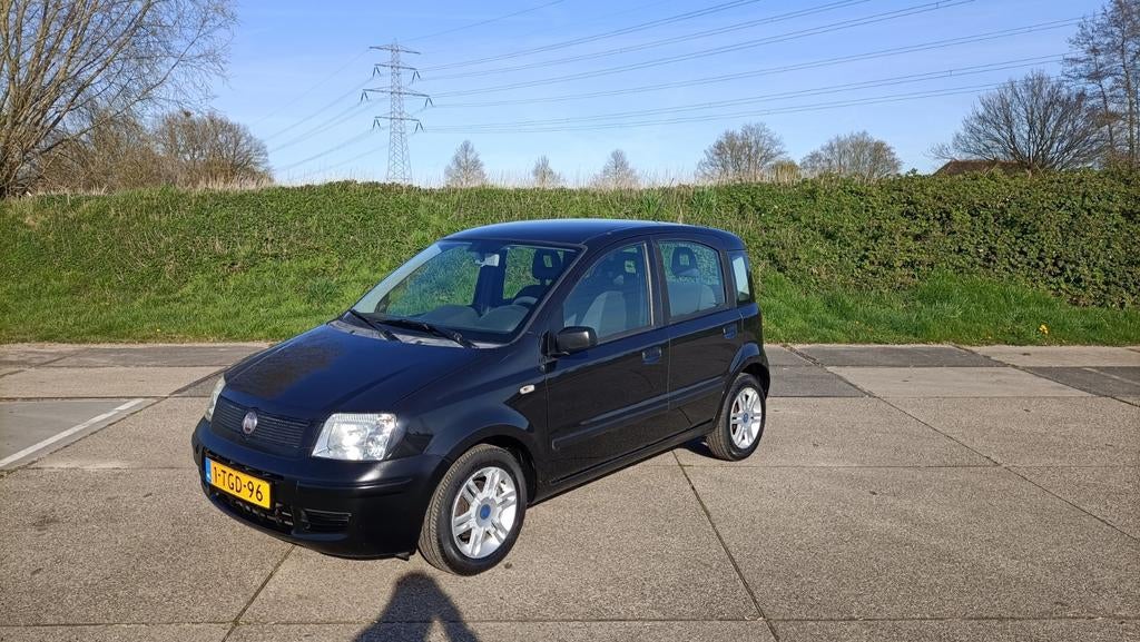 Fiat Panda 1.1 2009 Zwart nieuwe apk, Auto's, Fiat, Voorwielaandrijving, Stof, 54 pk, 4 stoelen