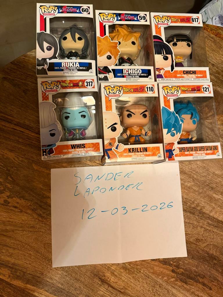 Grote collectie Funko Pops (Bleach, Dragon Ball, Friends, Sp, Verzamelen, Poppetjes en Figuurtjes, Ophalen, Zo goed als nieuw