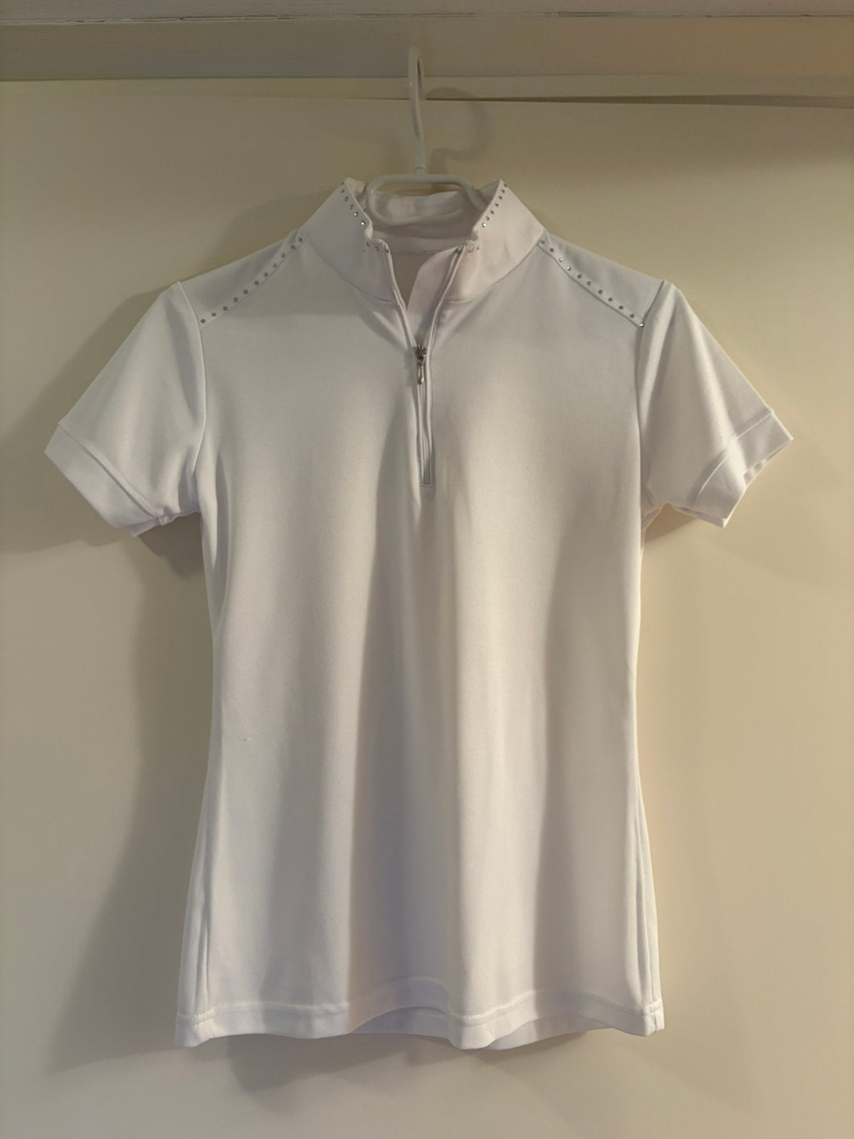 Wedstrijdshirt Wit- maat S, Dieren en Toebehoren, Paardrijkleding, Ophalen of Verzenden, Zo goed als nieuw, Wit, S