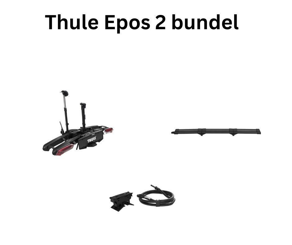 THULE EPOS 2 BUNDEL, Auto diversen, Fietsendragers, Ophalen, 2 fietsen, Trekhaakdrager, Brede banden