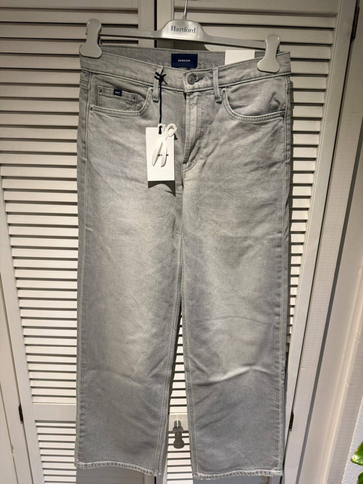 Nieuwe Denham Mio wide leg grijs 27-32, Verzenden, Nieuw, Grijs, W27 (confectie 34) of kleiner