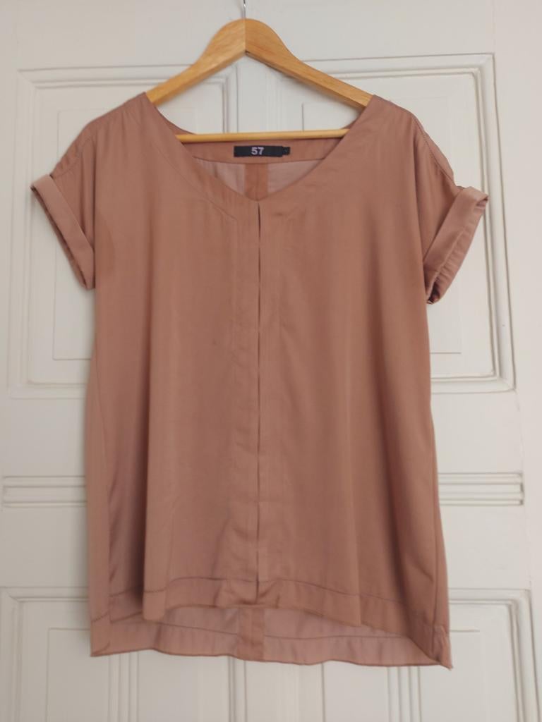 Sissy Boy Zomerse Damesblouse Nude/ bruin 40/ Large, Maat 38/40 (M), Bruin, Sissy-Boy, Ophalen of Verzenden