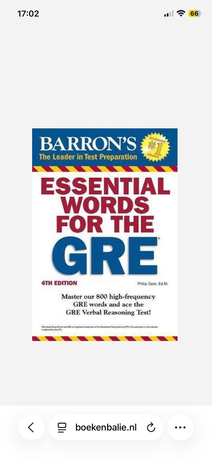 GRATIS - Essential Words for the GRE 4th edition, Ophalen of Verzenden, Alpha, Zo goed als nieuw, Niet van toepassing