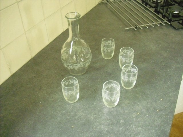 karaf met glazen, Ophalen of Verzenden