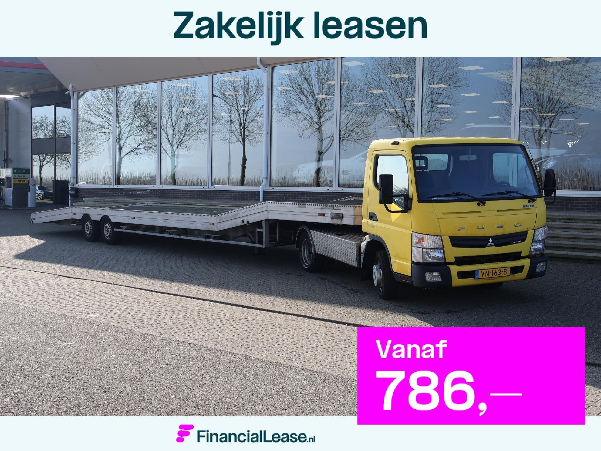 Mitsubishi Canter 3C15 3.0 DI AUT BE-COMBI TREKKER/OPLEGGER, Automaat, Euro 5, Gebruikt, 4 cilinders