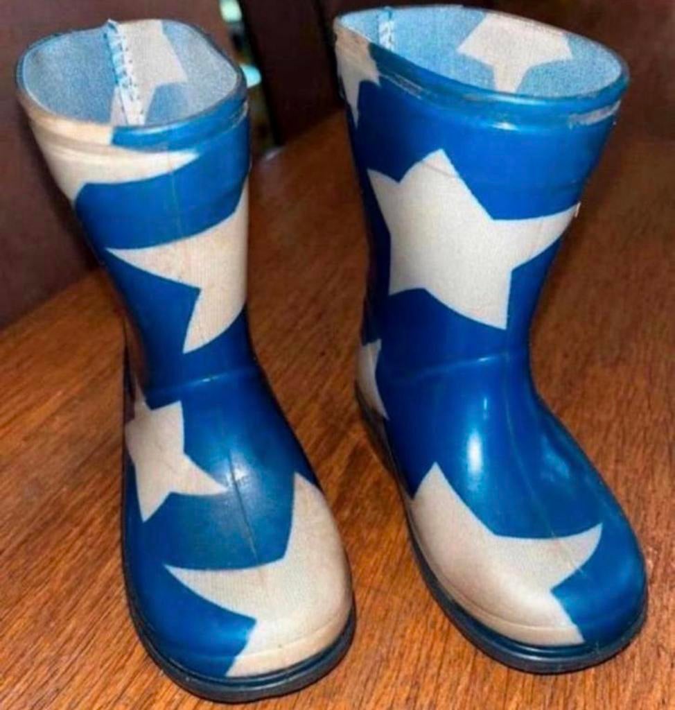 Regenlaarzen mt 21 laarzen blauw, Jongen of Meisje, Ophalen of Verzenden, Laarzen, Zo goed als nieuw