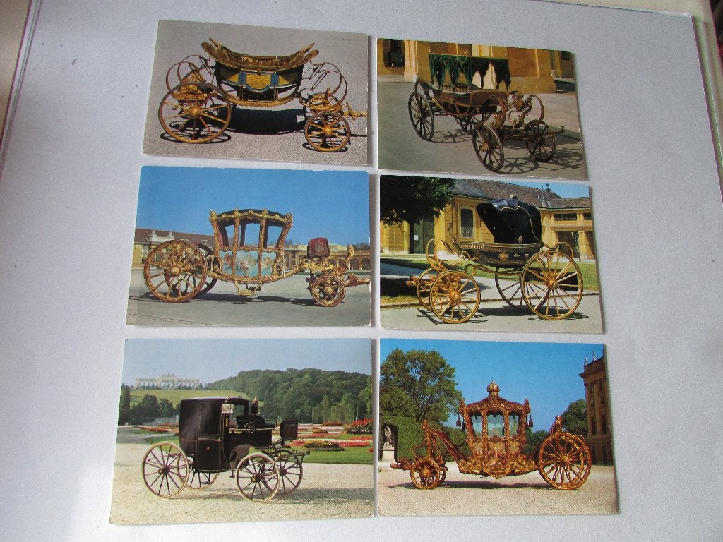 KOETSEN 6 ANSICHTKAARTEN, Ophalen of Verzenden, 1960 tot 1980, Ongelopen, Voertuig