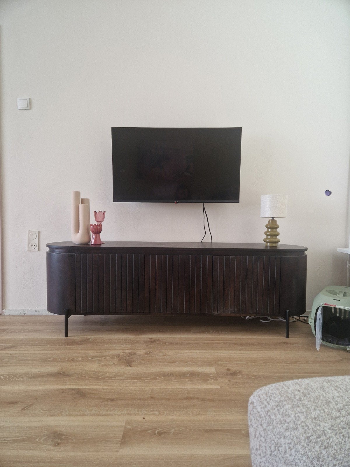 Tv kast/meubel van massief Mangohout, 175 cm breed., Huis en Inrichting, Ophalen, 150 tot 200 cm, Nieuw, Minder dan 100 cm