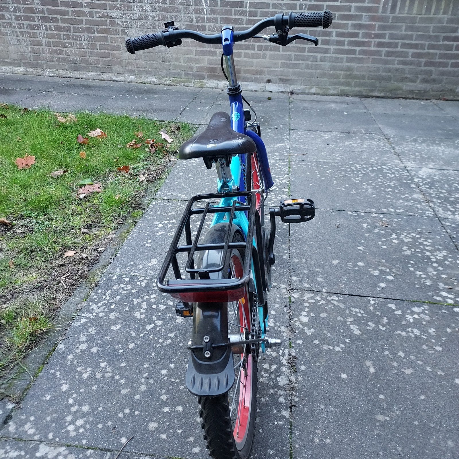 Alpina kinderfiets 18 inch - Blauw/Turquoise, Ophalen, Terugtraprem, Alpina, 16 tot 20 inch