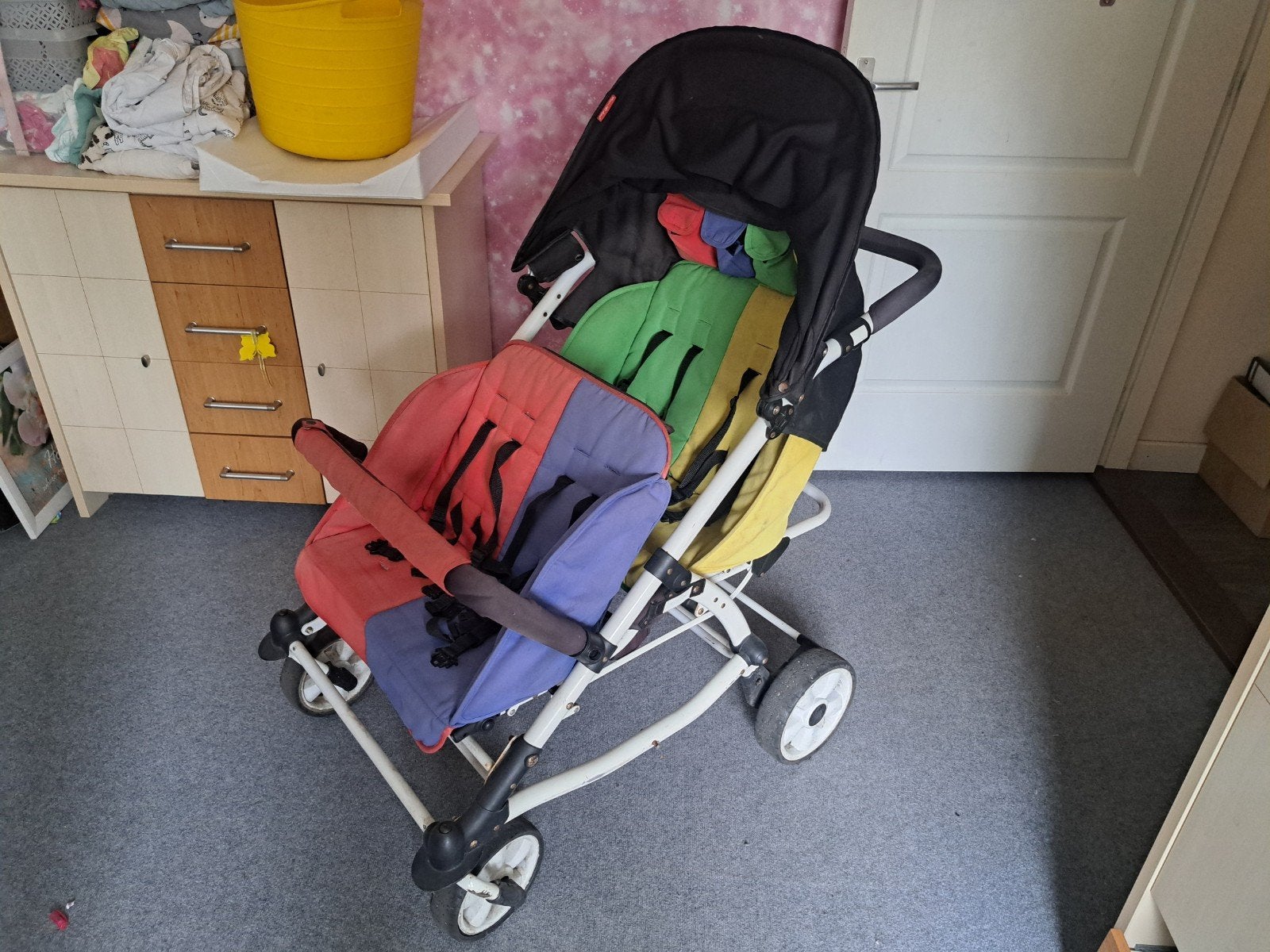 familiedoo vierling wandelwagen 4 persoons, Ophalen of Verzenden, Gebruikt, Combiwagen, Overige merken
