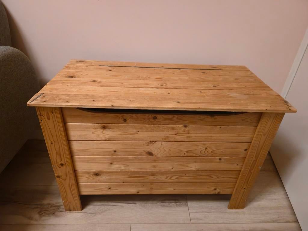 Houten opbergkist / speelgoedkist - Massief hout, Huis en Inrichting, Woonaccessoires | Kisten, Ophalen, Gebruikt, 50 tot 100 cm