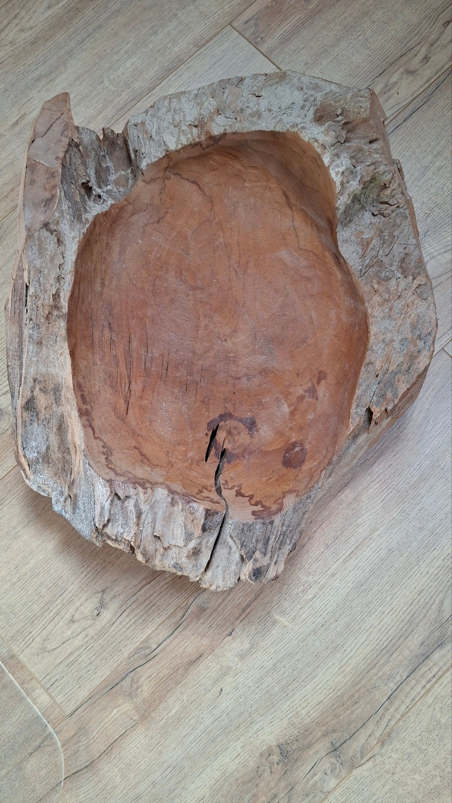 Unieke handgesneden houten schaal/decoratie, Antiek en Kunst, Ophalen