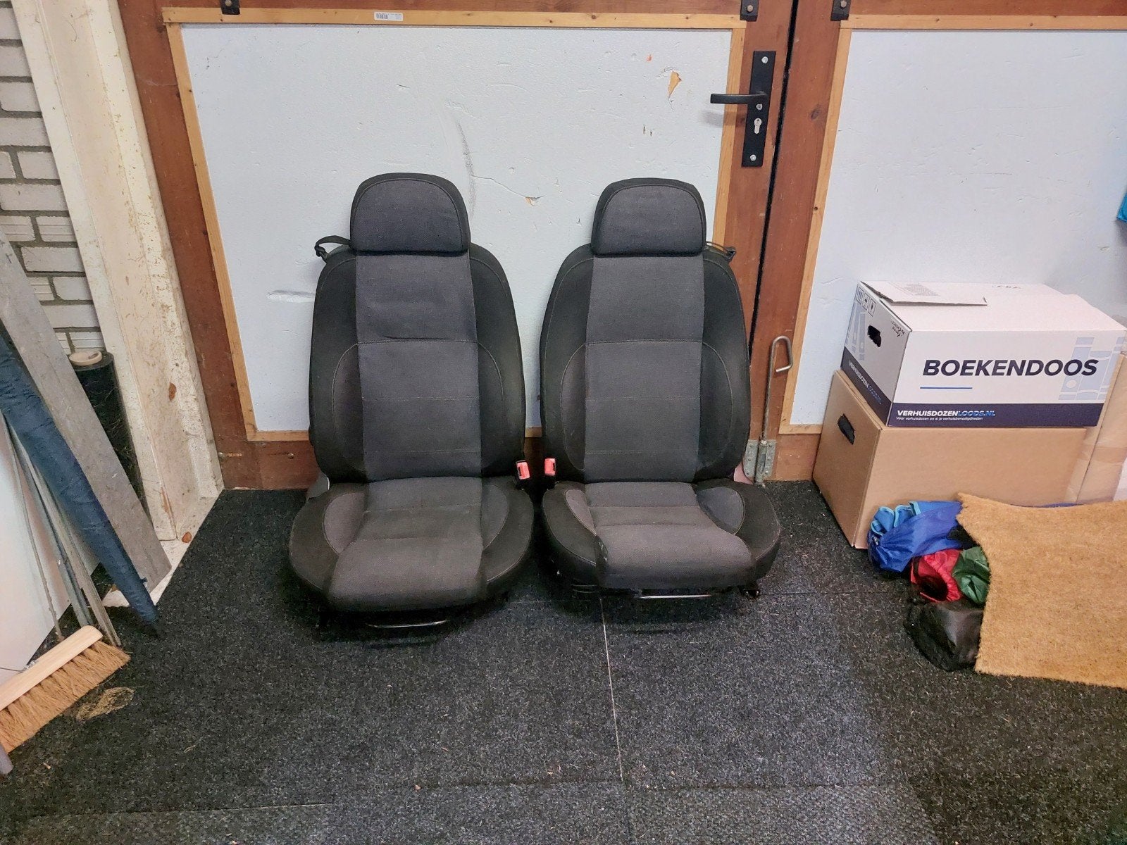 * FIAT BARCHETTA  VOORSTOELEN ZWART/DONKERGRIJS STOF *, Auto-onderdelen, Interieur en Bekleding, Ophalen, Gebruikt, Fiat
