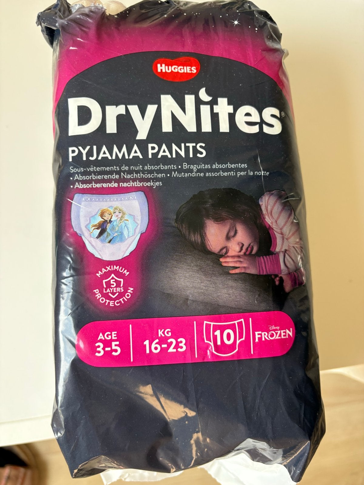 Huggies DryNites Pyjama Broekjes - Frozen (10 stuks), Ophalen, Zo goed als nieuw, Meisje
