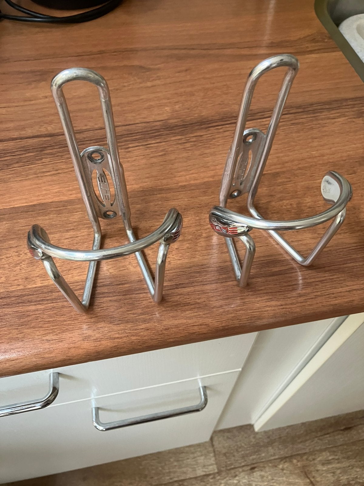 Te koop voor oldtimer fiets set bidonhouders, Fietsen en Brommers, Fietsonderdelen, Ophalen, Zo goed als nieuw