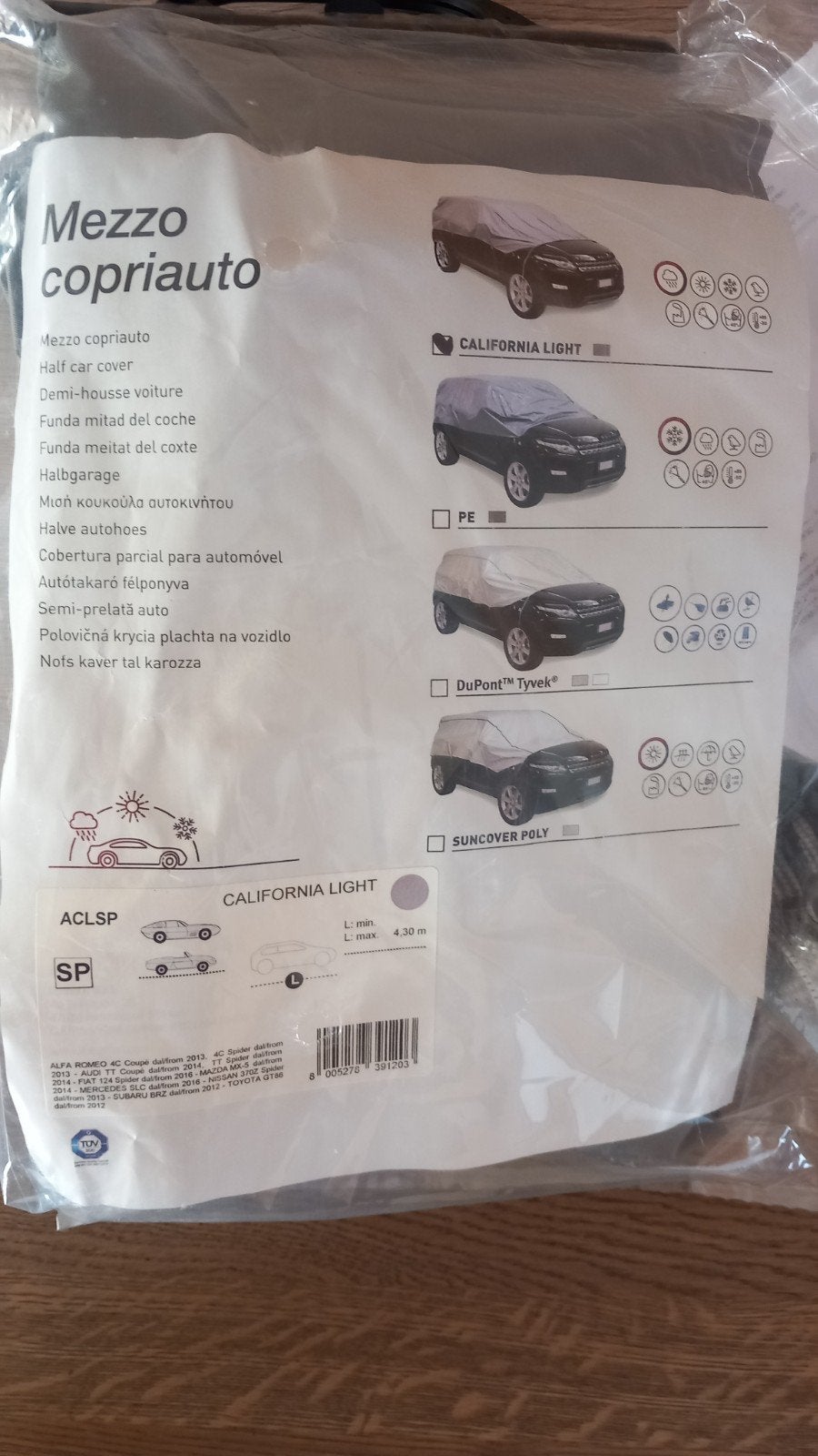 Cabriohoes Mezzo Copriauto -   halve autohoes, Ophalen of Verzenden, Nieuw